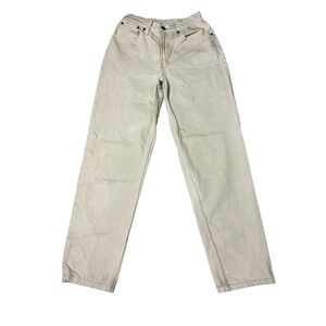 Levi Strauss Premium 80s Mom Jean Light Cream Beige Size 25x27